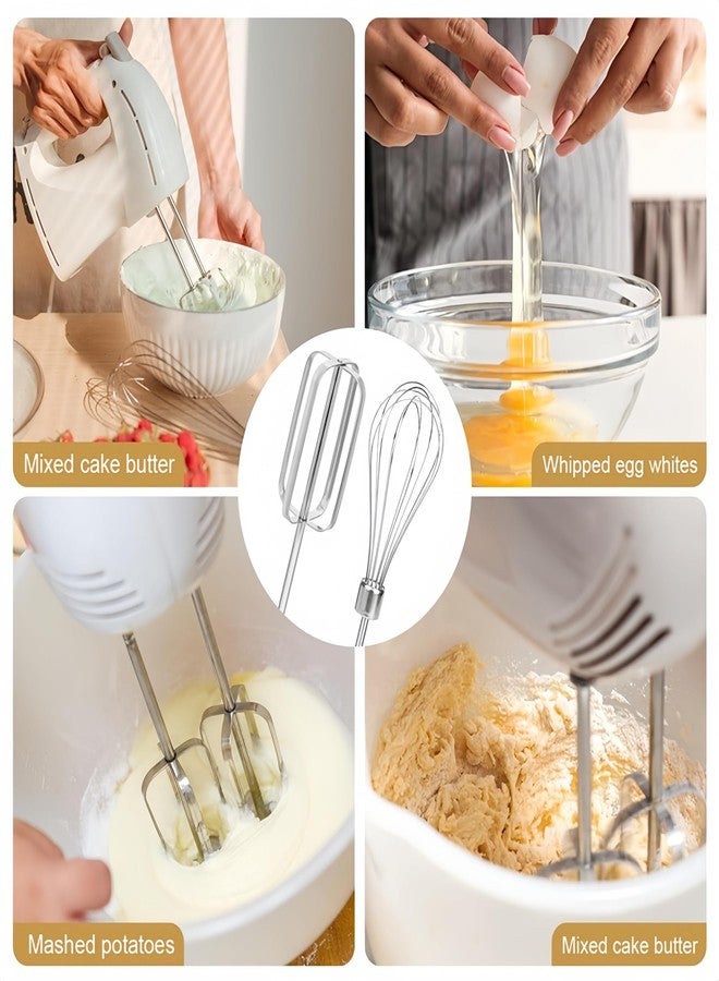 Axyuada 6-Pack Hand Mixer Attachments - Compatible with Hamilton Beach 62632R, 62682RZ, 62692, 62695V, 64699 - Includes Beaters, Dough Hooks, Whisk & Blending Rods - Durable Replacement Mixer Accessories - Image 4